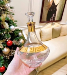 Bộ Bình Rượu Pha Lê Mạ Vàng 24K (1 bình 500ml + 6 ly 45ml)