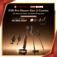 Roborock F25 Pro Steam Gen 2 Combo - Máy Hút Bụi Lau Sàn 2026