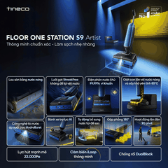 Tineco Station S9 Artist - Máy Hút Bụi Lau Nhà Có Hệ Thống Tự Động Cấp Nước 5L  2026
