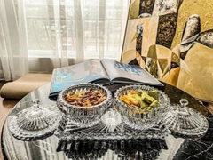 SET ĐĨA, THỐ PHA LÊ ROGASKA CROWN JEWEL (SET GỒM 1 ĐĨA + 2 THỐ 19CM)