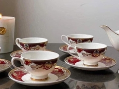 Bộ trà hoàng gia đỏ Imperial thiết kế đậm nét châu Âu