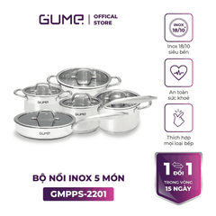 Bộ Nồi 5 Món Inox Gume GMPPS-2201 - Siêu Sale 2026 tại Vua Nhà Bếp Đức 03