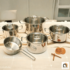 Bộ Nồi 5 Món Inox Cao Cấp Steiger Nova - Siêu Sale 2026 tại Vua Nhà Bếp Đức 04