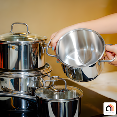 Bộ Nồi 5 Món WMF Astoria - Siêu Sale 2026 tại Vua Nhà Bếp Đức 08