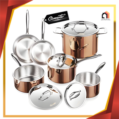 Bộ Nồi Chảo 6 Món Vàng Đồng CIWETE - Siêu Sale 2026 tại Vua Nhà Bếp Đức 01