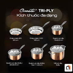 Bộ Nồi Chảo 6 Món Vàng Đồng CIWETE - Siêu Sale 2026 tại Vua Nhà Bếp Đức 02