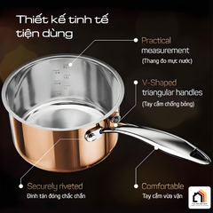 Bộ Nồi Chảo 6 Món Vàng Đồng CIWETE - Siêu Sale 2026 tại Vua Nhà Bếp Đức 03