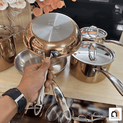 Bộ Nồi Chảo 6 Món Vàng Đồng CIWETE - Siêu Sale 2026 tại Vua Nhà Bếp Đức 08