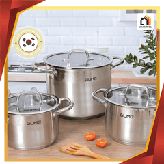Bộ Nồi 3 Món Inox GUME GMP-20 - Siêu Sale 2026 tại Vua Nhà Bếp Đức 01