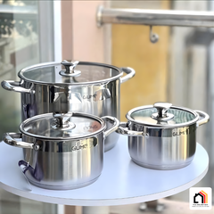 Bộ Nồi 3 Món Inox GUME GMP-20 - Siêu Sale 2026 tại Vua Nhà Bếp Đức 07