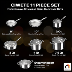 Bộ Nồi 7 Món Inox Cao Cấp Ciwete - Siêu Sale 2026 tại Vua Nhà Bếp Đức 08