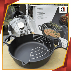 Chảo Gang Nguyên Khối Mỏ Quạ GKÖCH CIP-21A ø24cm tại Vua Nhà Bếp Đức 01