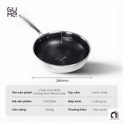 Chảo Inox Chống Dính Blackcube Gume GM1328N tại Vua Nhà Bếp Đức 06