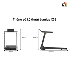 Lumias X26 - Máy chạy bộ leo dốc gấp gọn thế hệ mới 2026 tại Vua Nhà Bếp Đức 15