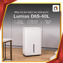 Máy hút ẩm kiêm lọc không khí Lumias D6S - 60L tại Vua Nhà Bếp Đức - 00