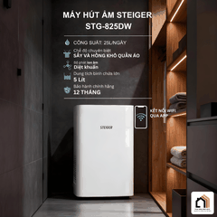 Máy hút ẩm Steiger 825DW/ 25L - Siêu Sale 2026 tại Vua Nhà Bếp Đức 03