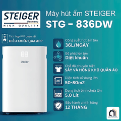 Máy hút ẩm Steiger 836DW/ 36L - Siêu Sale 2026 tại Vua Nhà Bếp Đức 02