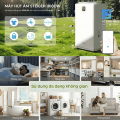 Máy hút ẩm Steiger 860DW/ 60L - Siêu Sale 2026 tại Vua Nhà Bếp Đức 08