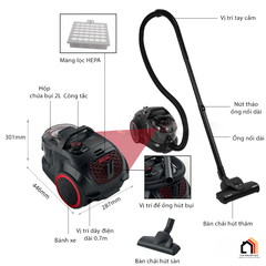 BOSCH BGS21WPOW - Máy hút bụi thế hệ mới 2026 tại Vua Nhà Bếp Đức 04