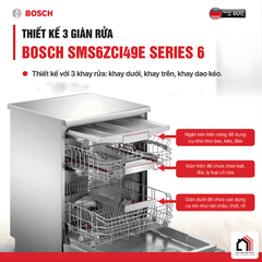 Bosch SMS6ZCI49E - Máy Rửa Chén Bát Độc Lập Bosch 2026 tại Vua Nhà Bếp Đức 08
