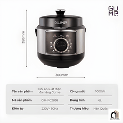 Nồi Áp Suất Điện Gume GM-PC2838 - Siêu Sale 2026 tại Vua Nhà Bếp Đức 11