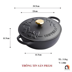 NỒI – CHẢO GANG HAPPINESS DÂY HOA 23CM tại Vua Nhà Bếp Đức 07