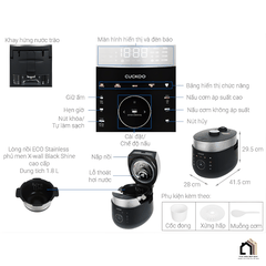 Cuckoo 1.8l CRP-LHTR1009F/BKSIVNCV - Nồi cơm áp suất cao tần tại Vua Nhà Bếp Đức 09