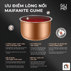 Gume 1,2l GM-RC13 - Nồi cơm điện đá Maifanite Gume tại Vua Nhà Bếp Đức 03