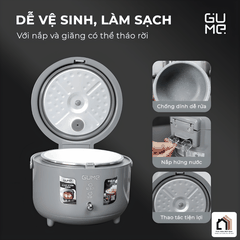 Gume 1,2l GM-RC13 - Nồi cơm điện đá Maifanite Gume tại Vua Nhà Bếp Đức 08