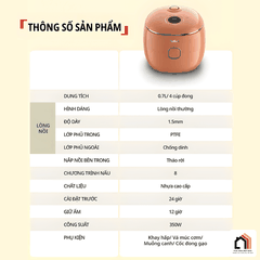 Tefal 0,7L POP RK5352Y0 - Nồi cơm điện tử mini Tefal tại Vua Nhà Bếp Đức 12