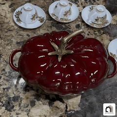 NỒI GANG CÀ CHUA PHỦ MEN GỐM tại Vua Nhà Bếp Đức 012