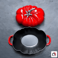 NỒI GANG CÀ CHUA PHỦ MEN GỐM tại Vua Nhà Bếp Đức 06