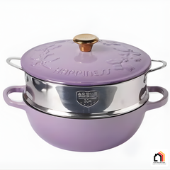 Nồi Gang Kèm Xửng Hấp Happiness 23cm tại Vua Nhà Bếp Đức 05