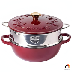 Nồi Gang Kèm Xửng Hấp Happiness 23cm tại Vua Nhà Bếp Đức 07