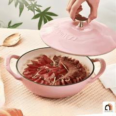 Nồi gang Wok Happiness 21cm - Sugar Pink tại Vua Nhà Bếp Đức 03