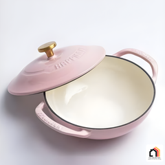 Nồi gang Wok Happiness 21cm - Sugar Pink tại Vua Nhà Bếp Đức 05