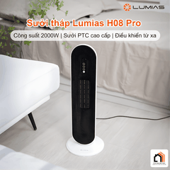 Lumias H08 Pro - Quạt tháp sưởi gốm thế hệ mới 2026 tại Vua Nhà Bếp Đức 03