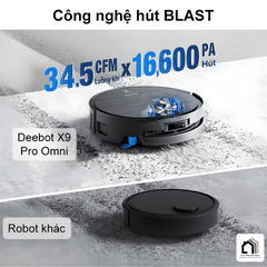Ecovacs Deebot X9 Pro Omni - Robot hút bụi lau nhà 2026 tại Vua Nhà Bếp Đức 06