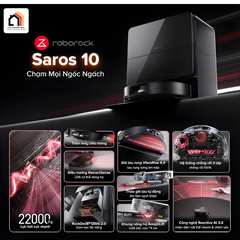 Roborock Saros 10 - Robot hút bụi lau nhà thế hệ mới 2026 tại Vua Nhà Bếp Đức 02