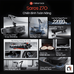 Roborock Saros Z70 - Robot hút bụi lau nhà 2026 tại Vua Nhà bếp Đức 02