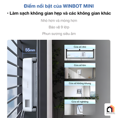 WINBOT MINI – Robot lau kính nhỏ gọn ECOVACS tại Vua Nhà Bếp Đức 03