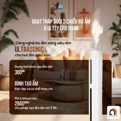 U ULTTY CR018HM - Quạt Tháp Sưởi 2 Chiều Bù Ẩm 2026 tại Vua Nhà Bếp Đức 04