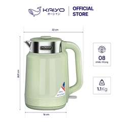 ẤM SIÊU TỐC 2 LỚP KAIYO 2L