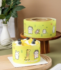 ผนังเค้ก 8 ซม. - ไดโนเสาร์-กระต่าย-ลิงและทารก