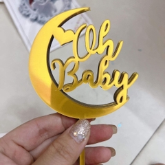 Oh BABY ท็อปเปอร์อะคริลิก พระจันทร์สีทอง 10 ชิ้น