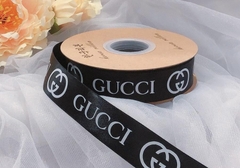ริบบิ้น GUCCI (2.5ซม.,50ม.)-สีดำ.