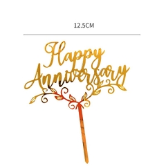 ท็อปเปอร์อะคริลิกครบรอบ 10 ปี มีกิ่งและใบไม้ติดด้านล่าง