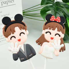 รูปปั้น-ชายสวมโบว์มิกกี้สีดำ (พลาสติก)