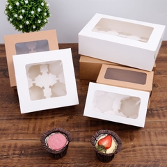 ชุดกล่องคัพเค้กกระดาษ 10 ชิ้น (4 ชิ้น) (16x16x7.5ซม.)