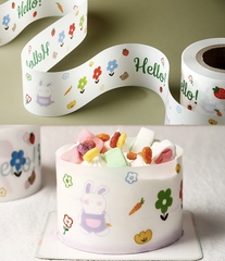 ผนังเค้ก 8ซม. - กระต่ายแครอท